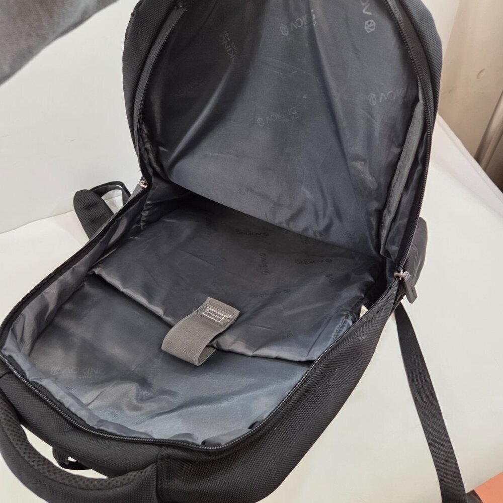 AOKING Black Laptop School College Backpack - Picture 6 of 11
